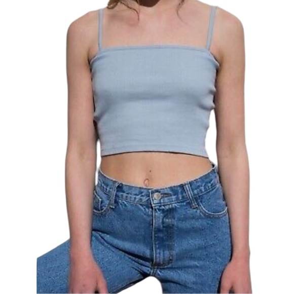 Brandy Melville Tops - Women’s Brandy Melville Blue Cropped Tank Top OS